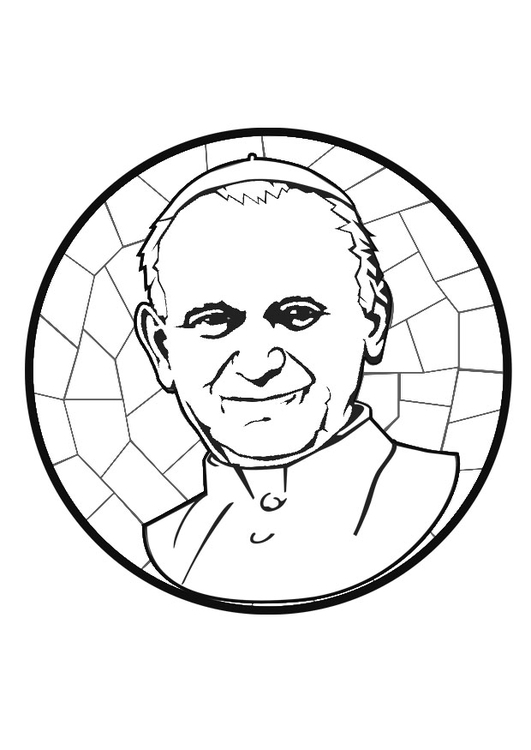 531x750 Coloring Page Pope John Paul Ii