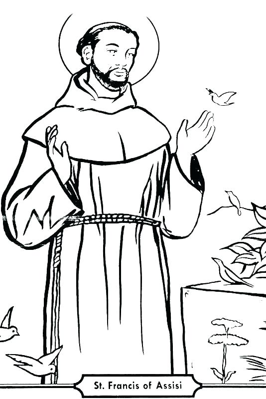 534x800 St Francis Coloring Page Coloring Pages Of Saints New Saints