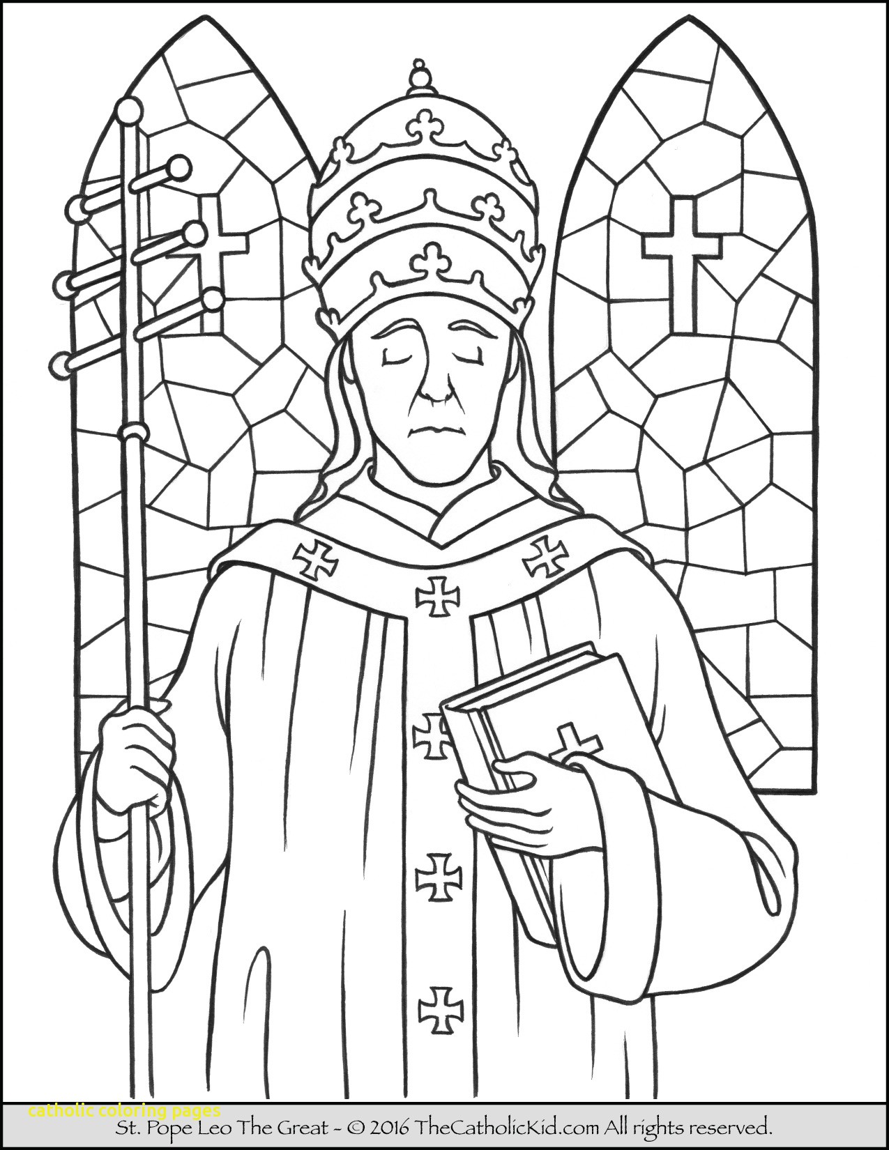 1275x1650 Catholic Coloring Pages With Saint Pope Leo The Great Ribsvigyapan