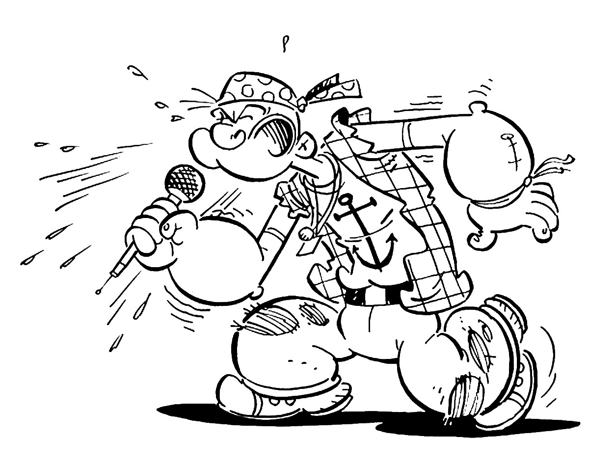 Popeye Cartoon Coloring Pages