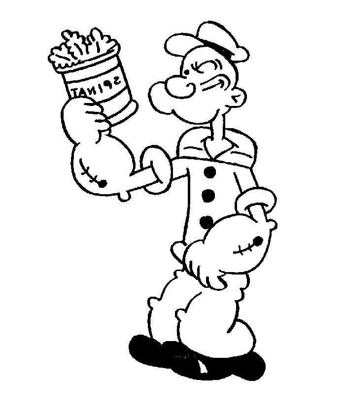 700x840 Popeye Coloring Pages