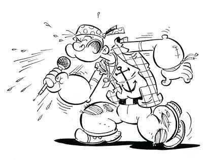 400x316 Popeye Coloring Pages As A Rocker Coloring Page Popeye Color Pages