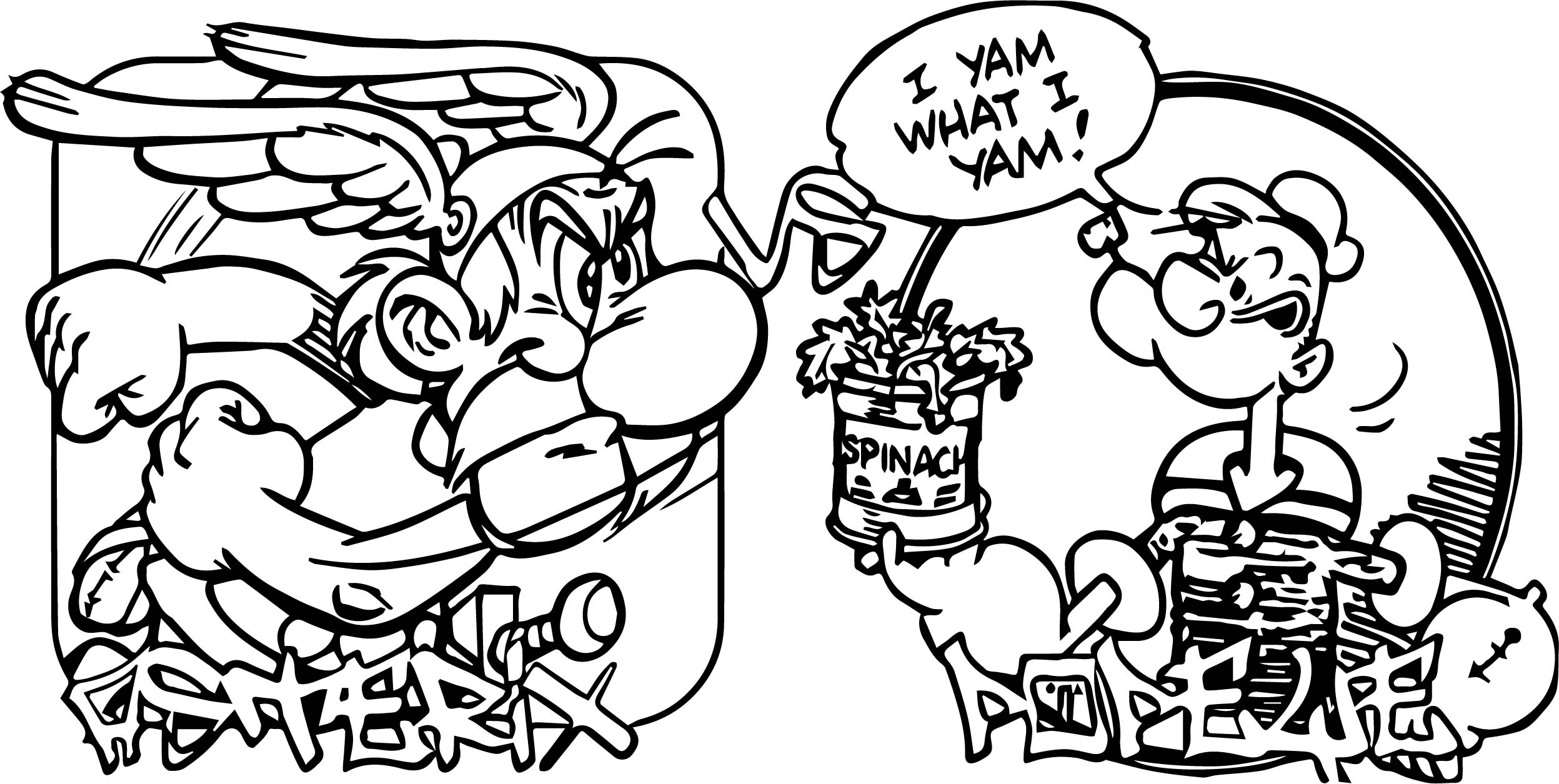 2495x1255 Beautiful Popeye The Sailor Coloring Finding Nemo Characters