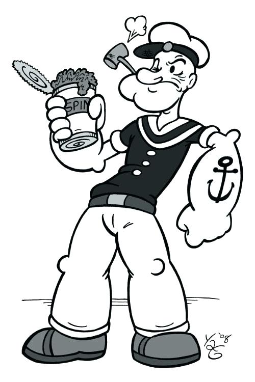 500x750 Popeye Coloring Pages