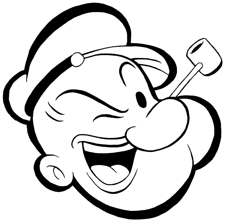 770x758 Popeye Coloring Pages Free Snoopy Color Sheets
