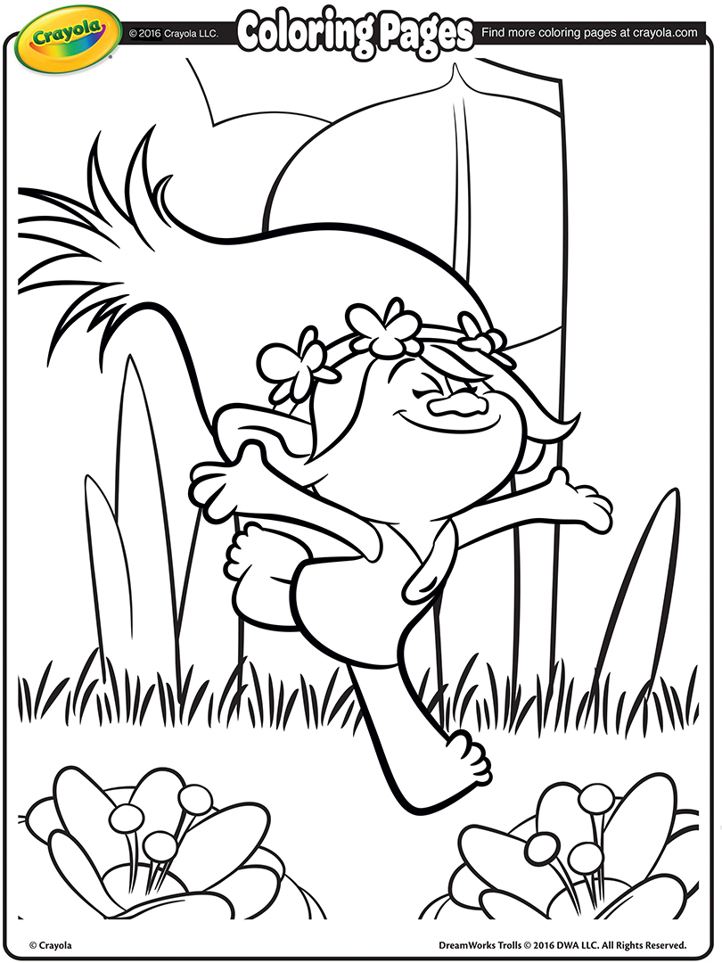 810x1080 Trolls, Poppy Coloring Page