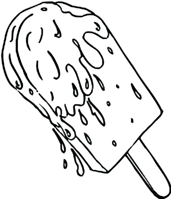 600x698 Popsicle Coloring Page