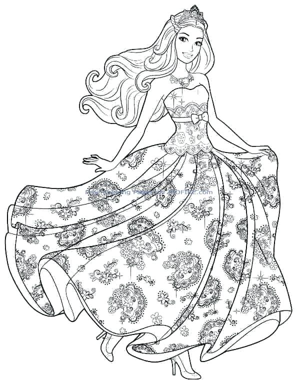 596x768 Barbie Princess Coloring Pages Barbie Coloring Pages For Kids