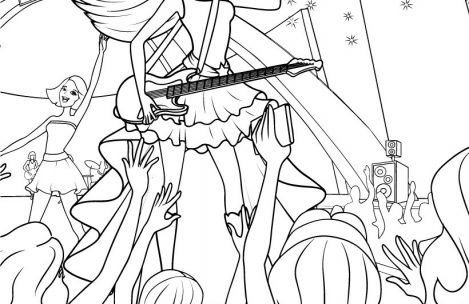 469x304 Barbie Princess And The Popstar Coloring Pages Just Colorings