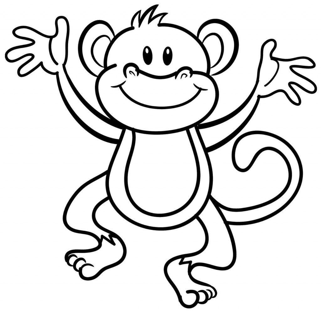 1024x995 Free Printable Monkey Coloring Pages