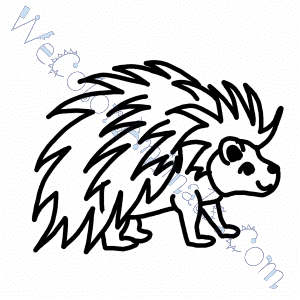 300x300 Porcupine Coloring Pages