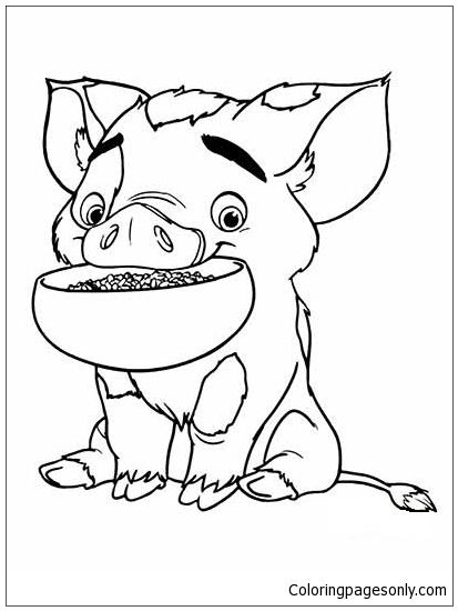 413x550 Pua Pig From Moana Coloring Page