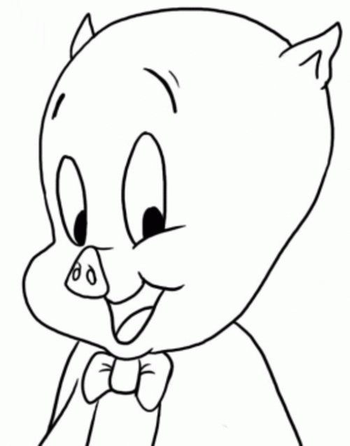 500x638 Porky Pig Coloring Pages For Kids Gtgt Disney Coloring Pages