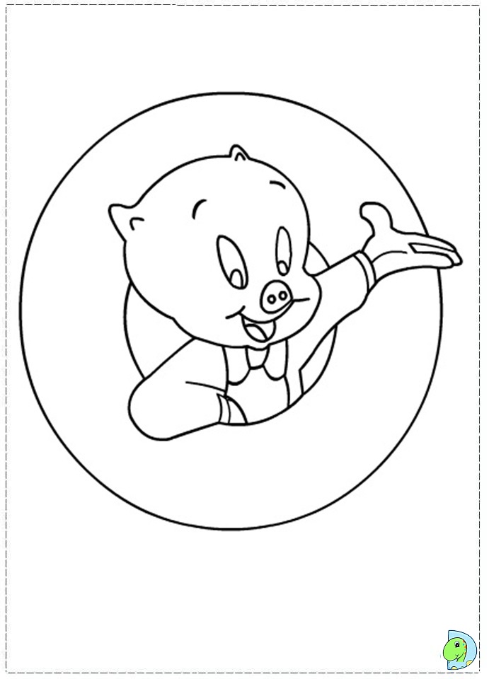 691x960 Porky Pig Coloring Page