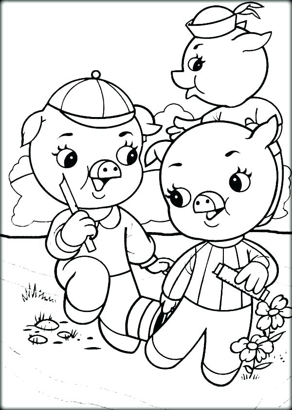 600x841 Three Little Pigs Coloring Pages Three Little Pigs Coloring Page