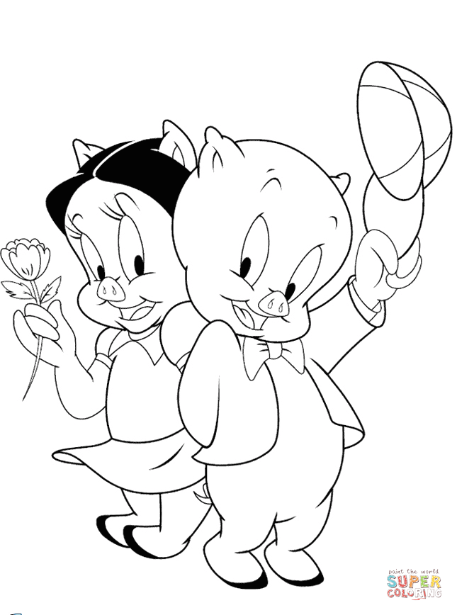 645x868 Porky Pig Coloring Pages