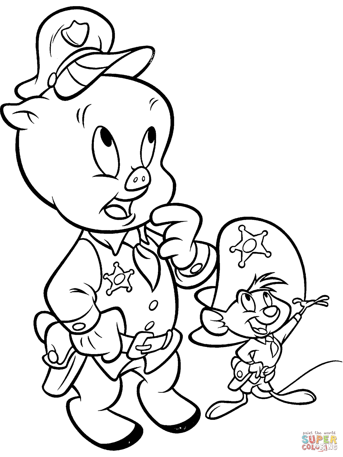 1398x1860 Porky Pig Coloring Pages Gallery Coloring For Kids