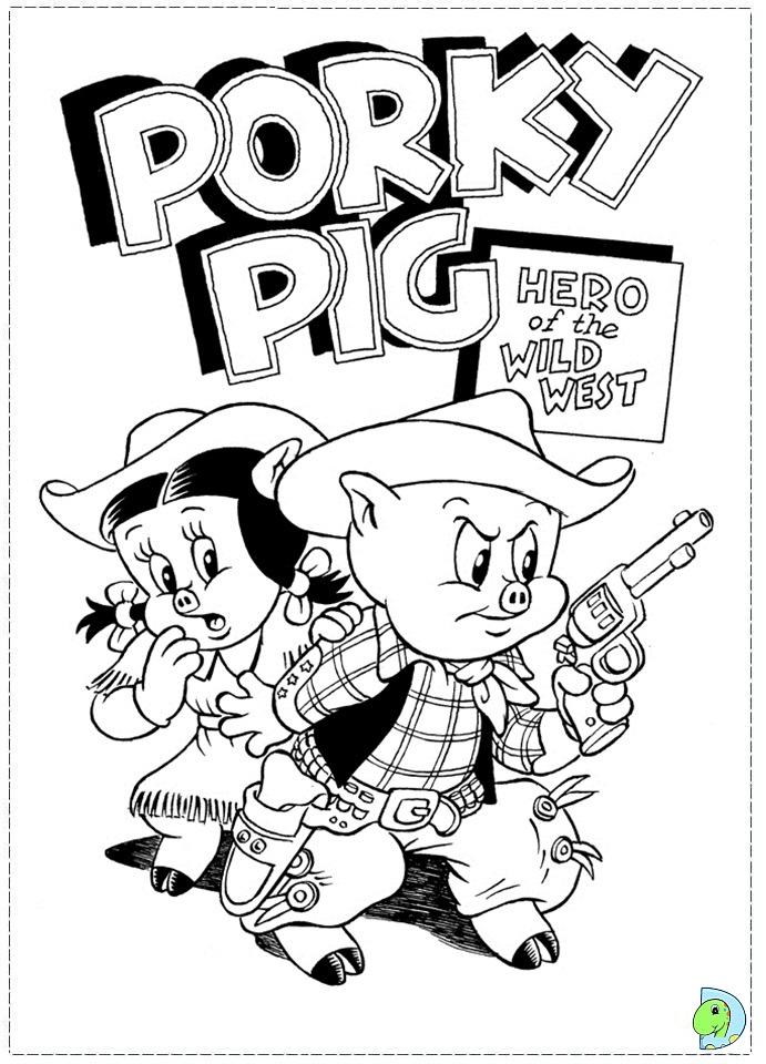 691x960 Porky Pig Coloring Page