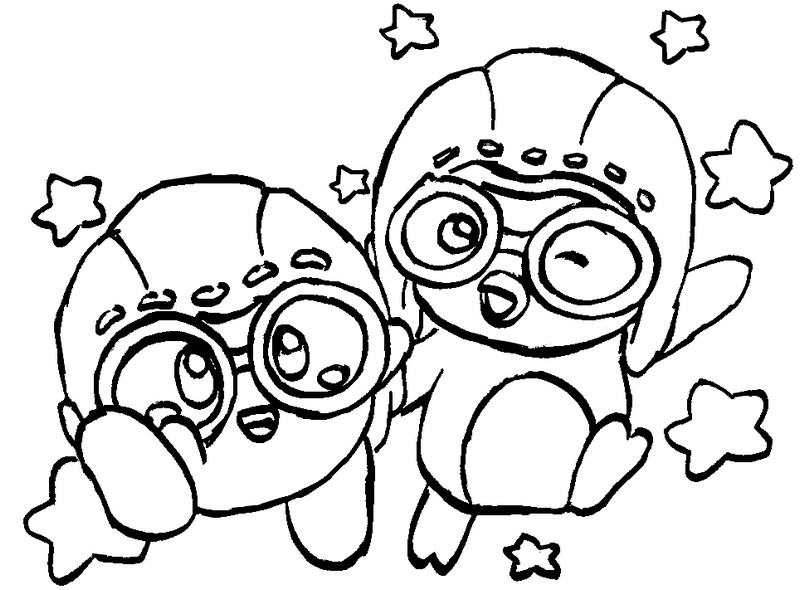 800x590 Coloring Pages Pororo Drawing