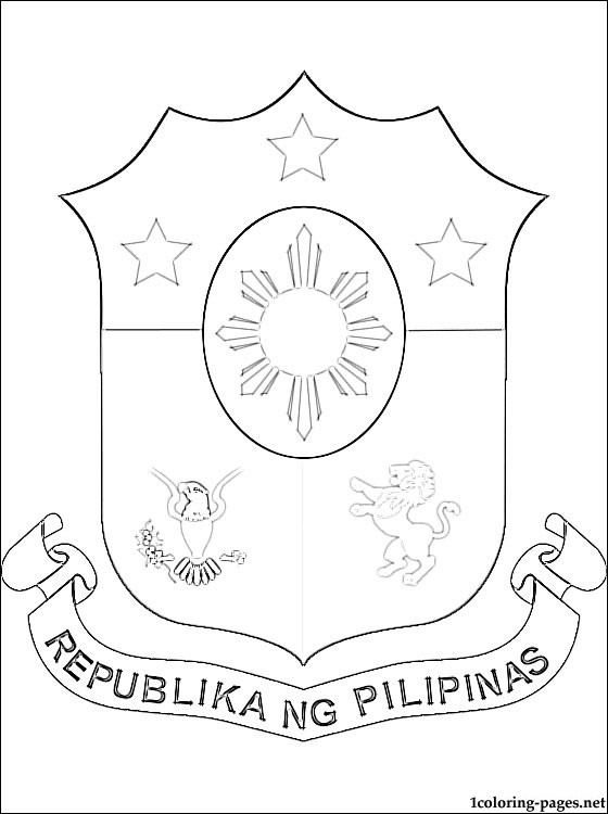 560x750 Philippines Coat Of Arms Coloring Page Coloring Pages