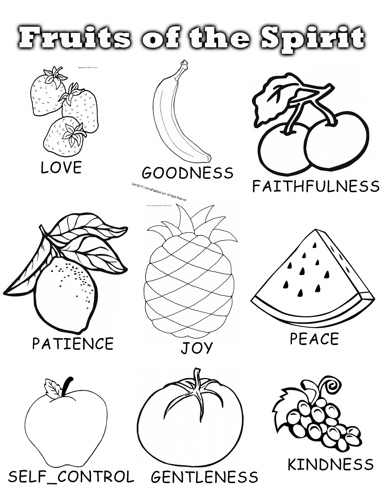1236x1600 Elegant Fruit Of The Spirit Coloring Page In Free Book