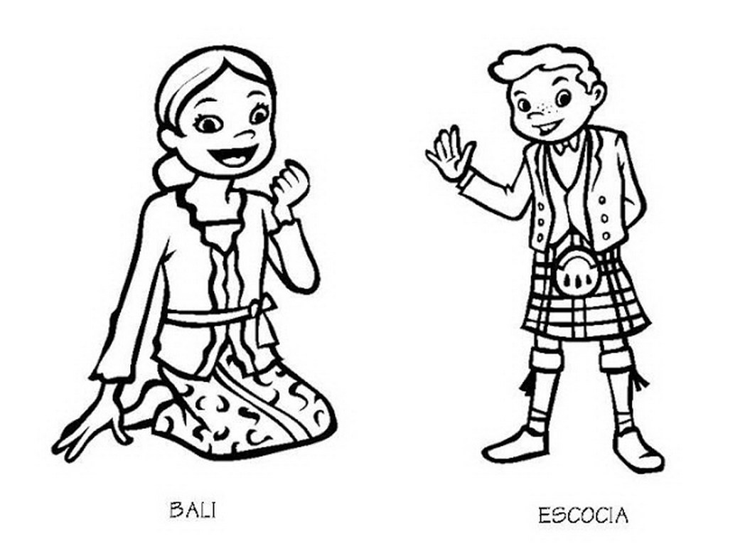 1048x786 Costumes Bali And Scotland Coloring Pages Coloring Pages
