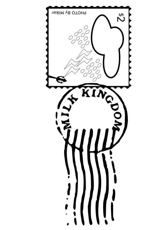 531x750 Coloring Page Stamped Postage Stamp