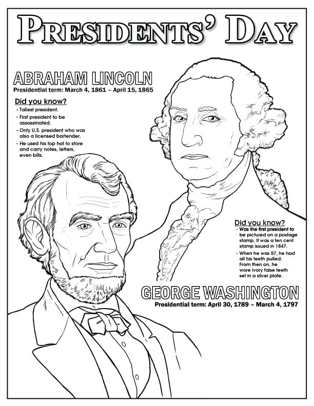 612x792 Presidents Day Coloring Pages Printable Free Printable Presidents