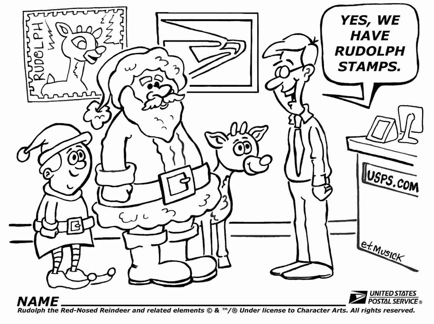 1445x1080 Usps Coloring Page For Kids