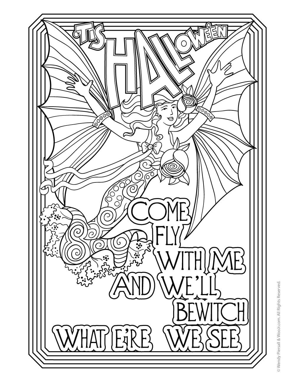 1000x1294 Halloween Adult Coloring Pages Vintage Postcards, Adult Coloring