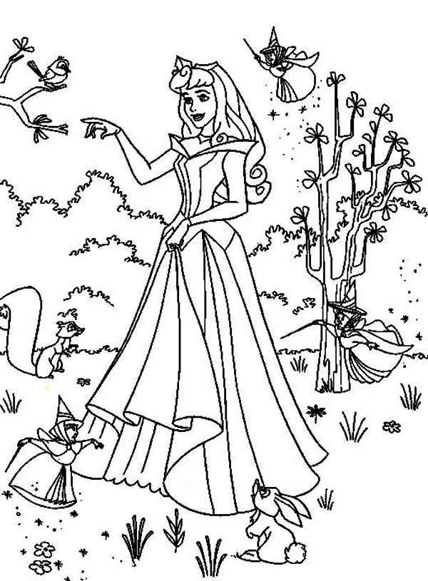 600x815 Princess Aurora Poster Coloring Page