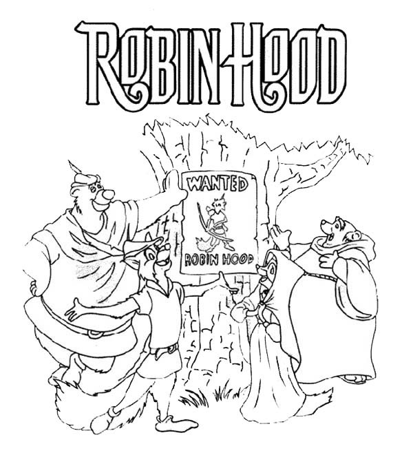 600x690 Robin Hood Wanted Poster Coloring Pages Best Place To Color
