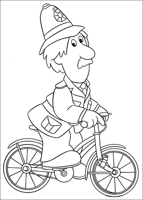567x794 Postman Pat Coloring Coloring Kids