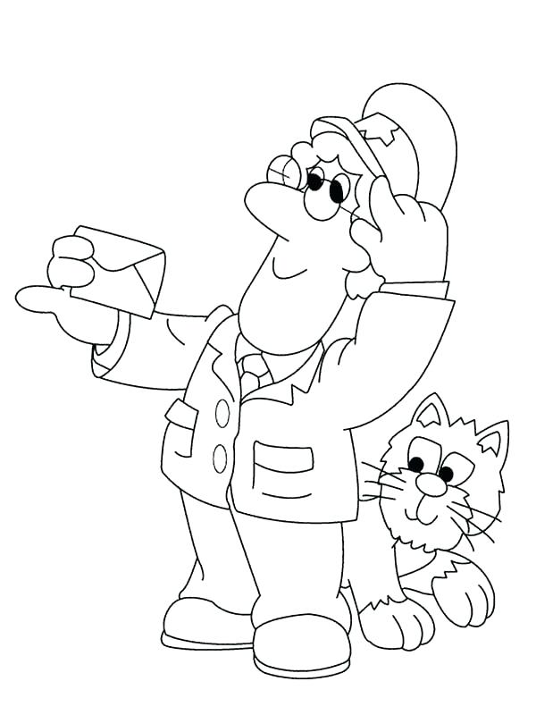 600x800 Postman Pat Coloring Pages