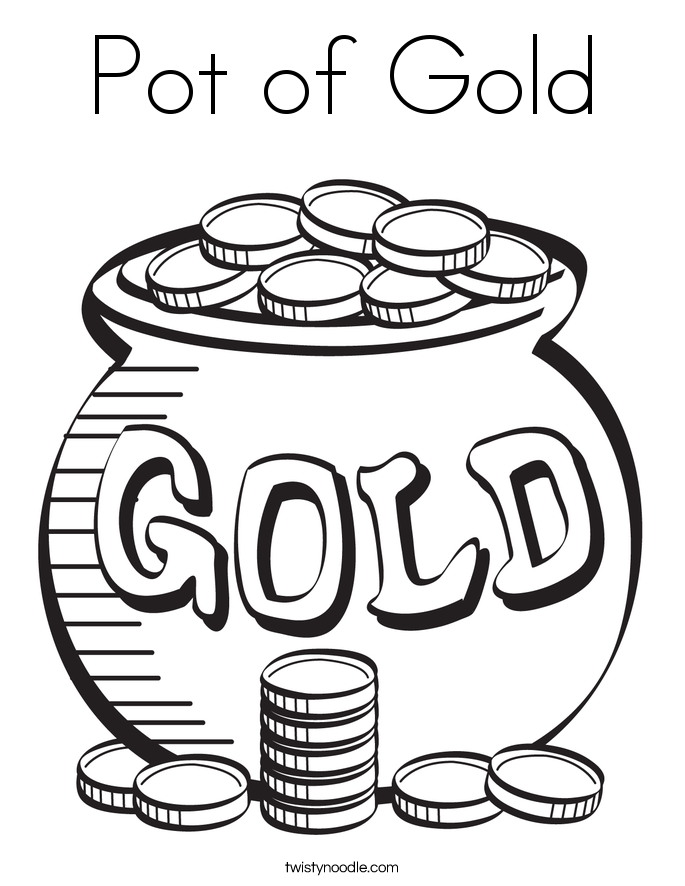 685x886 Pot Of Gold Coloring Page