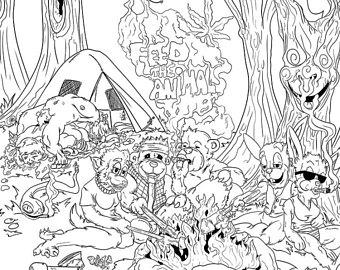 340x270 Pot Leaf Coloring Etsy