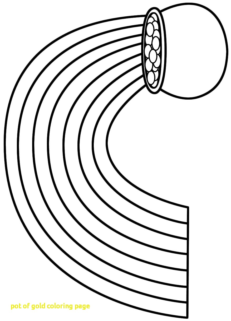 877x1215 Pot Of Gold Coloring Page With Rainbow And Pot Of Gold Coloring