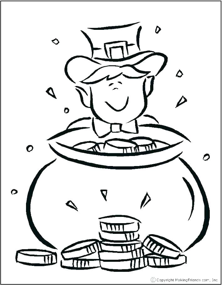 708x908 Pot Of Gold Coloring Pages Pot Of Gold Coloring Pages Rainbow