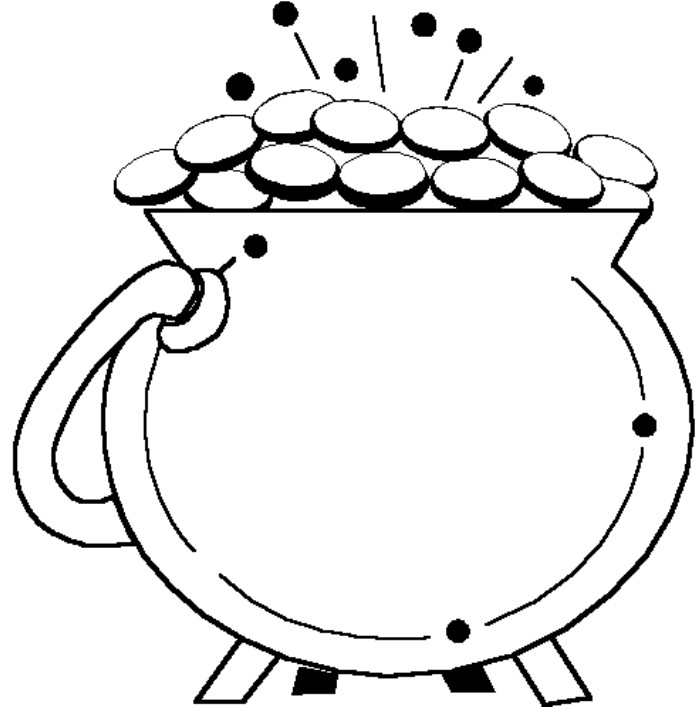 696x707 Pot Of Gold Coloring Page