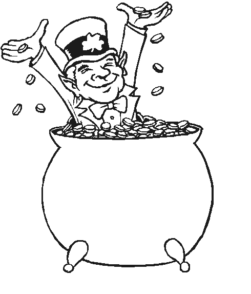 490x573 Pot Of Gold Coloring Page Coloring Book