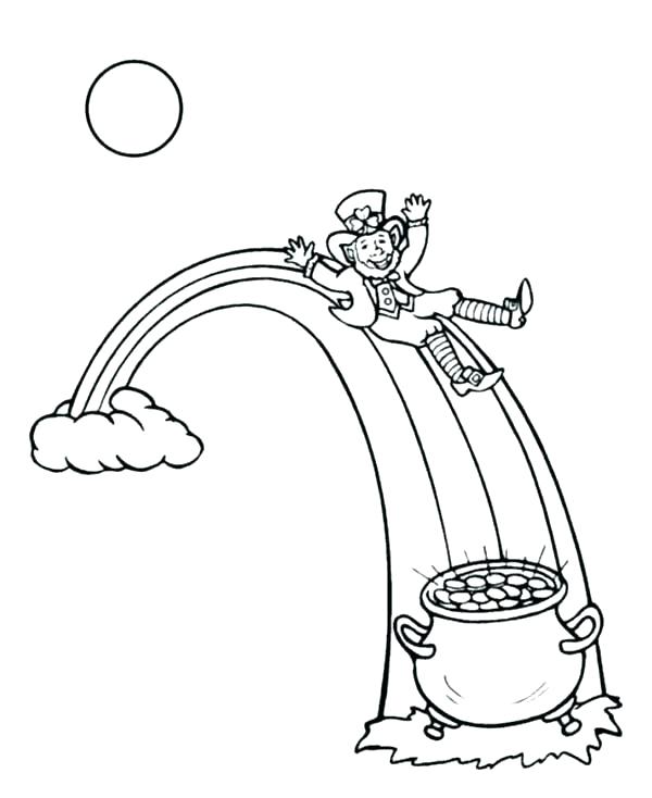 600x734 Pot Of Gold Coloring Page Printable