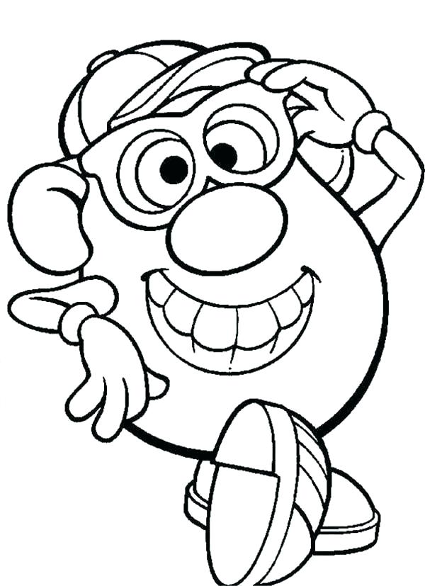 600x827 Mr Potato Head Coloring Pages Potato Coloring Page Potato Coloring