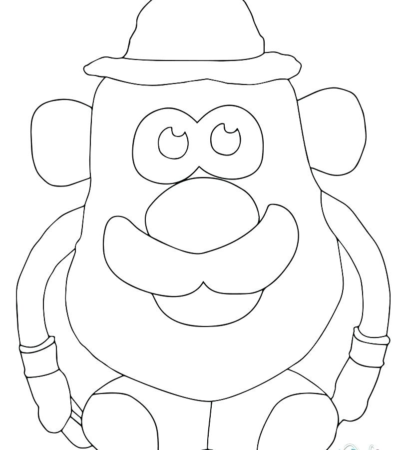 821x900 Mr Potato Head Coloring Page And S Potato Head Coloring Page Free
