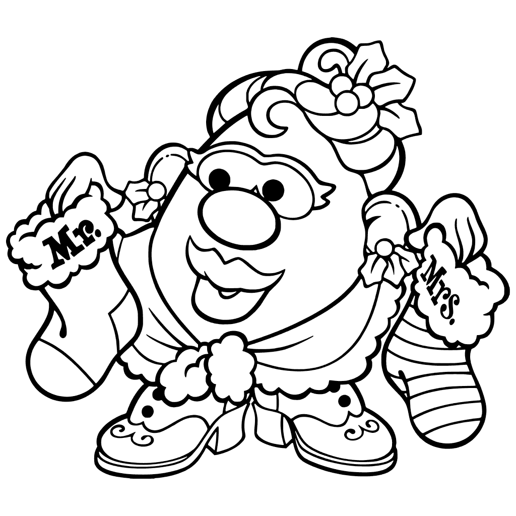 1024x1024 Toy Story Coloring Pages Mr Potato Head Mrs Printable Cartoons Mrs