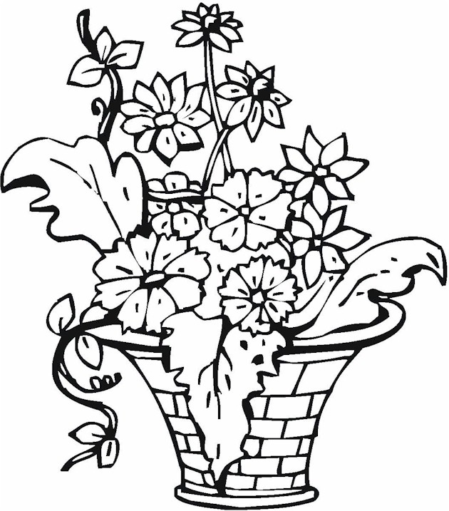 630x717 Vase Pottery Coloring Page
