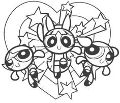 236x202 Coloring Pages Of The Power Puff Girls The Three Girls Mitch