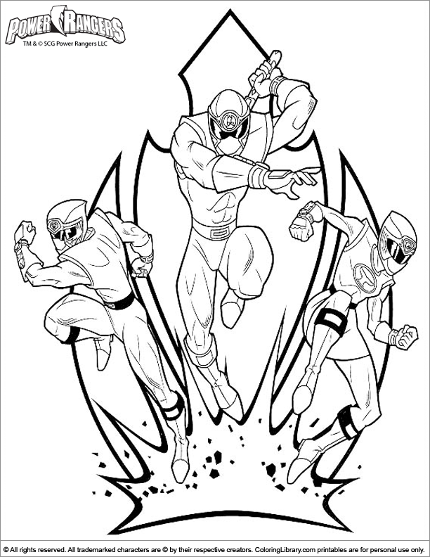 612x792 Power Rangers Megaforce Coloring Pages
