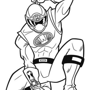 300x300 Red Ranger In Power Rangers Ninja Storm Coloring Page Color Luna
