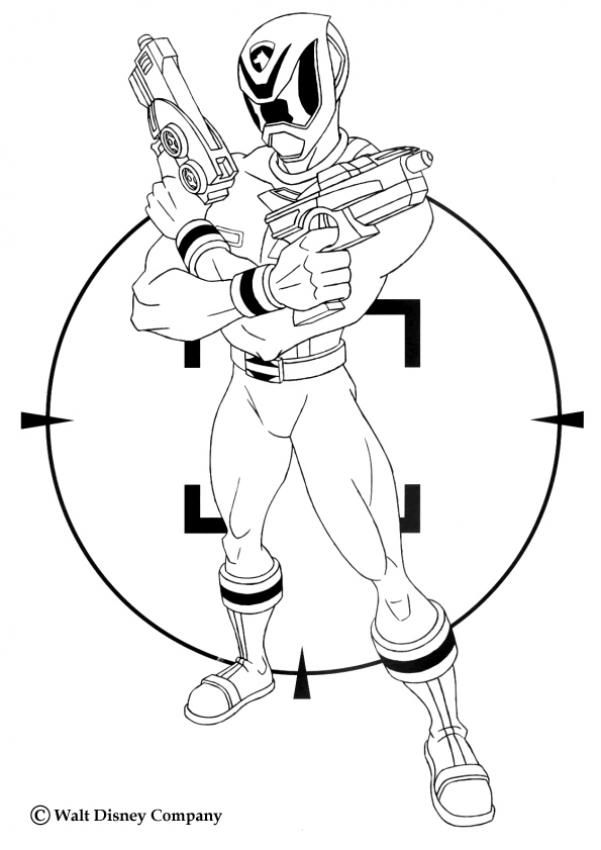 601x850 Power Ranger With Laser Guns Coloring Page Nice Coloring Sheet