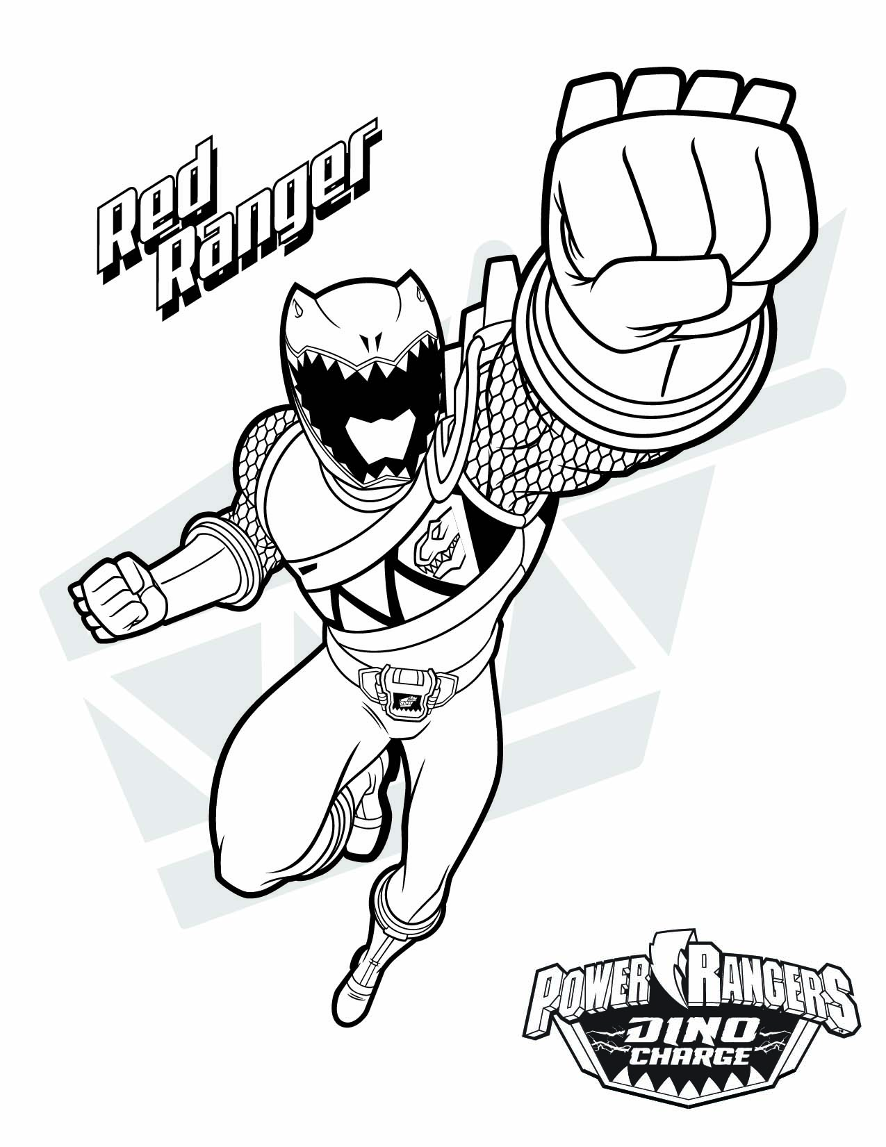 1275x1651 Power Rangers Super Megaforce Coloring Pages Copy Red Ranger Them